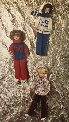 KNITTING PATTERN FOR SINDY BARBIE DOLL CLOTHES. JACKET, SWEATER,TROUSERS - Image 1 of 4