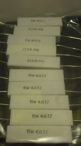 4.7ohm 15w CEMENT RESISTOR WITH AXIAL LEADS / 10 PIECES / (qzty) - Picture 1 of 1