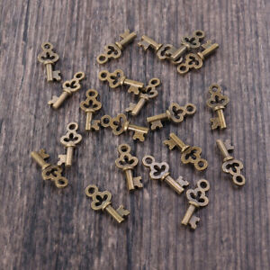  20pcs Antik Old Look Bronze Schlüssel Vintage DIY Anhänger Metall Charms