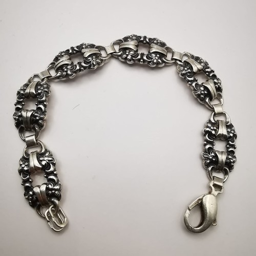 VALENTINO Artwork Vintage Chic Bracciale Donna Argento Sterling 925 Gioielli 15 9 g