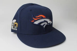 Denver Broncos New Era 59Fifty Super Bowl 50 Fitted Cap Hat 7 3/8 - Imagen 1 de 7