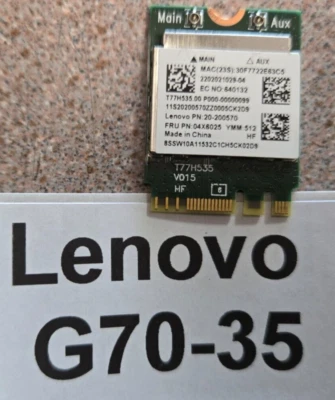 Lenovo G70-35 Wireless N Adapter WiFi Card - Image 1 of 2