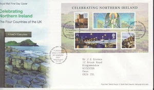GB Stamps First Day Cover Celebrating Northern Ireland Mini Sheet SHS Quote 2008 - Picture 1 of 1