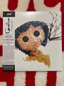 NWT Coraline 15th Anniversary Mondo Black Button Picture Disc Vinyl SHIPS FREE - Picture 1 of 4