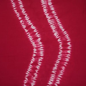 Indian Shibori Tie dye Cotton Cambric Fabric Natural Red Color Running fabric - Picture 1 of 7