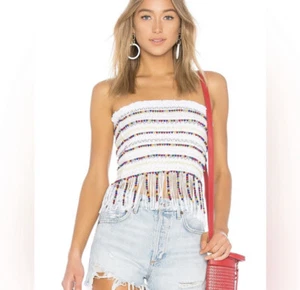 $109 REVOLVE Majorelle Hannah Mae Fringe Tube Top Size Small - Picture 1 of 10