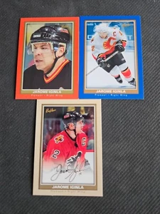 2005-06 UPPER DECK UD BEEHIVE JAROME IGINLA #14 BEIGE RED BLUE 3 CARD LOT - Picture 1 of 2