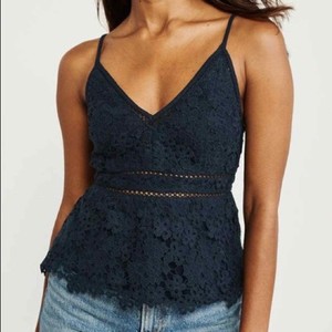 abercrombie lace peplum cami