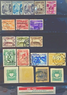 1880s-1949 PERU CORREOS & AIR SERVICE FISCAL + 4 Stationary ST.  LOT VG USED + - Image 1 of 4