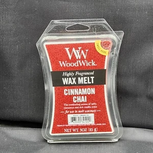 WoodWick Cinnamon Chai Highly Fragranced Scented Wax Melts 6 Count 3 oz - Picture 1 of 8