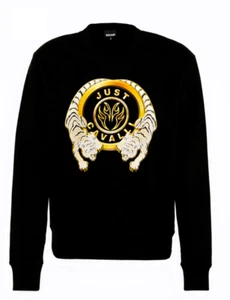 JUST CAVALLI TIGER  LOGO  PRINT  SWEATSHIRT. - Picture 1 of 2