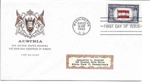 1943 FDC, OVERRUN COUNTRIES, BELGIUM, HOUSE of FARNAM - Picture 1 of 1