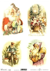 Decoupagepapier Serviertentechnik A4 40g/m² Weihnachten Nikolaus Kutsche S0343 - Bild 1 von 1