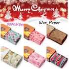 Merry Christmas Baking Sheet Cake Wrapping Food Packing Wax Paper Waterproof