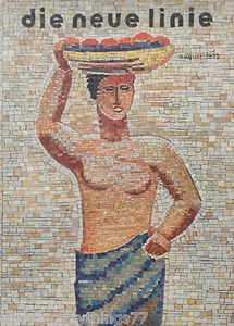Seltene DEUTSCHE Zeitschrift Akt EINHEIMISCHES MÄDCHEN Obstkorb FLIESEN Werk 1935 PASSEPARTOUTBILD - Bild 1 von 9