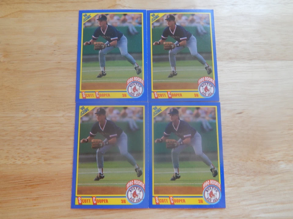 SCOTT COOPER #651 - ROOKIE - LOT OF 4 - 1990 SCORE BASEBALL CARDS - Image 1 of 1