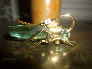 Fine Vintage Daniel Swarovski Sterling Silver Crystal Grasshopper Aptera Object