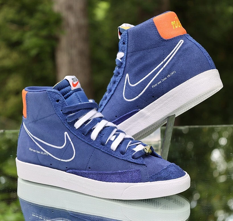 Nike Blazer Mid 77 First Use Deep Royal Blue Mens Size 10 Custom DC3433-400 - Image 1 of 4