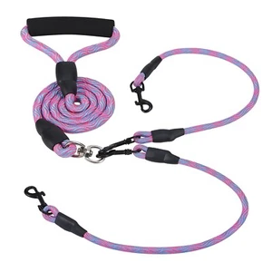 Dual Double Dog Leash No Tangle Coupler Nylon Leash for Two Medium/Small Dogs US - Picture 1 of 5