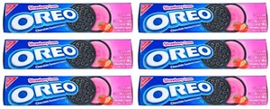 6er PACK OREO SCHOKOLADEN SANDWICH COOKIES mit ERDBEERCREME, 50g x 2 BEUTEL (100g) - Bild 1 von 7