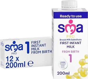 SMA Pro First Infant Baby Milk, from Birth, Ready to Use, Liquid Formula Milk, - Picture 1 of 1
