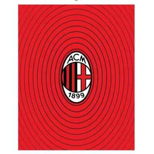 Plaid Pile AC Milan Soft Blanket 120x150 cm (47"x59") Red Official Product - Picture 1 of 1