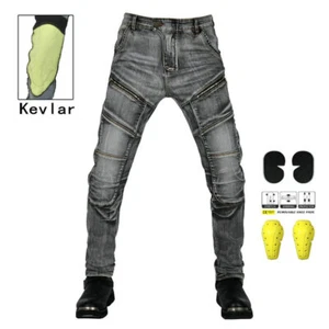 Motorrad Jeans Retro mit CE-Protektoren Knie Kevlar Damen & Herren - Bild 1 von 18