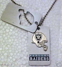 Oakland Raiders Fan Tags Necklace Like Dog Tags