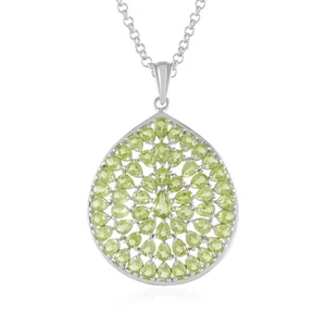 Cavill Peridot Halskette Damen 925 Silber 8,10ct Tropfen Grün Schmuck - Bild 1 von 8