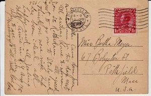 1936 BELGIEN FRANKREICH JAHRGANG 1 F GESTEMPELT POSTKARTE WATERLOO - Bild 1 von 2