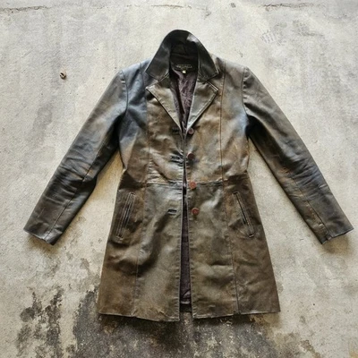 Vera Pelle Made In Italy Leather women's small tan rust grunge color - Image 1 of 4