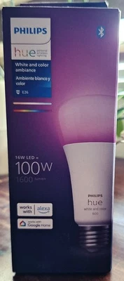 Philips Hue White &Color Ambiance A19|E26 SMART LED 100W/1600 Lumen Bulb -562982 - Image 1 of 4