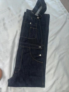 Men’s Denim Jeans Dungarees Pullover Bibbed Overall Jumpsuit Heavy Duty Overall - Picture 1 of 8