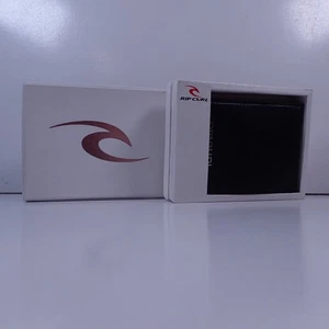 RIP CURL Slim Black Leather Wallet | New with Box - Picture 1 of 4