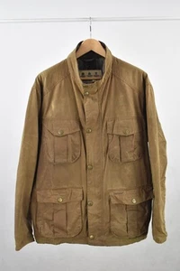 Barbour Herren Neu Utility Jacke Gr. Large Braun Gewachste Baumwolle Regenjacke - Bild 1 von 9