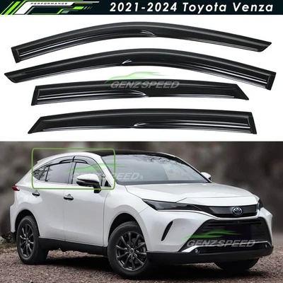 For 2021-2024 Toyota Venza JDM 3D Mugen Style Window Visors Rain Guard Deflector - Image 1 of 4