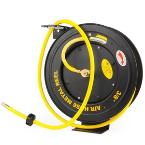 XtremepowerUS 3/8" X 100' Retractable Air Compressor Hose Reel 300 PSI Auto - Picture 1 of 5