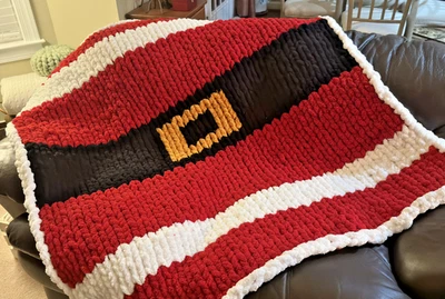 Manta de Papá Noel de punto grueso Foto 1 de 3