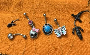 6 Bauchnabel Knopf Ringe Bauchnabel Körper Piercing Schmuck - Bild 1 von 4