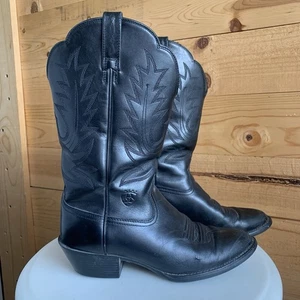 Ariat Boots Cowgirl Leather Black 15701 Size 6.5 C Western Rodeo Ranch Women's - Picture 1 of 9