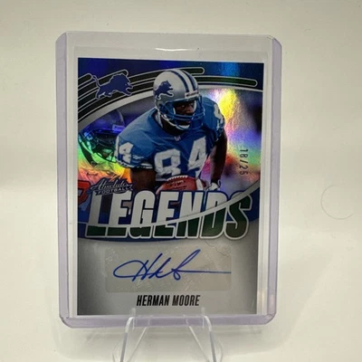 2025 Panini Absolute Legends Signature HERMAN MOORE Silver Auto 18/25 LIONS - Image 1 of 3