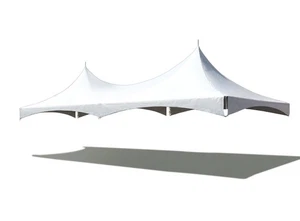 Cubierta blanca superior toldo de repuesto 20x30 para tienda de campaña High Peak evento boda fiesta - Imagen 1 de 5
