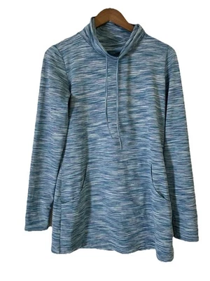 Merrell Women Turtleneck Cowneck Athletic Long Sleeve Teal Blue Medium Top - Image 1 of 4