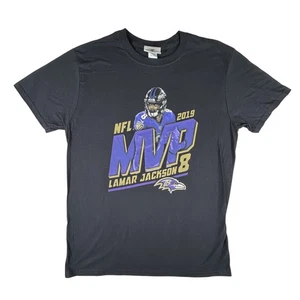 Baltimore Ravens Shirt Mens Large Black NFL Football Lamar Jackson MVP 2019 Tee - Picture 1 of 10