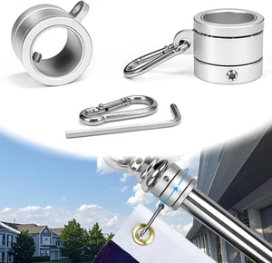 Anillos de poste de bandera DUPKEV 1 pulgada, hilanderos de poste de bandera con rodamientos, aluminio todos... - Imagen 1 de 8
