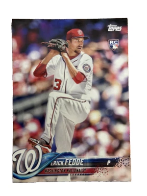 Excellant: 2018 topps Erick Fedde Washington Nationals Trading Rookie Card - Image 1 of 2