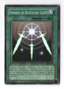 Swords of Revealing LOB-101 Unlimited Super Rare Holo Vintage YuGiOh Card LP - Picture 1 of 2
