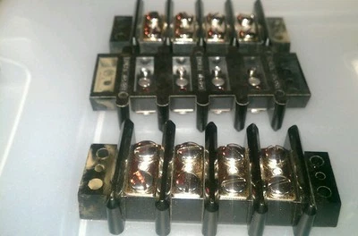 3 pc lot  TERMINAL BLOCKS 8 POST KULKA SMITH # 603 NOS 3 PCS - Image 1 of 2