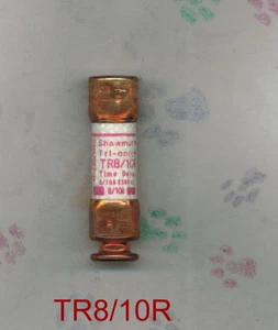 SHAWMUT TR8/10R FUSIBLE RK5 8/10 Amp TR 8/10 R 250 VOLTIOS TR 8/10 - Imagen 1 de 1