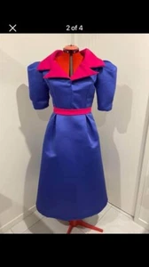 Custom Milva Caruci Dress Size 14 With Matching Jettah And Till Headpiece - Picture 1 of 4